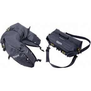 Giant Loop Coyote Saddlebag (39L) & Rogue Dry Bag (17L) Bundle, Water-Resistant Motorcycle Storage, Fits Any Motorcycle Make & Model (Black) in Saudi Arabia