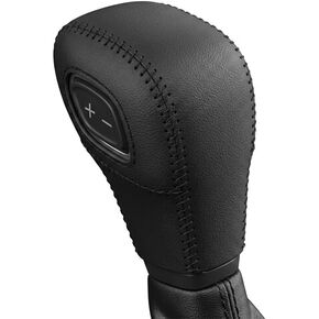 Gear Shift Knob Cover for Ford Ranger 2019-2022 Accessories, Premium PU Leather Automatic Shifter Handle Protector Case, Interior Decoration & Anti-Scratch Gearbox Sleeve (All Black) in Saudi Arabia