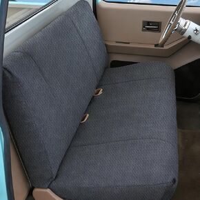 ESMING Universal Heavy-Duty Textured Front Bench Seat Cover for Ford for Chevrolet for Dodge & Full Size Pickup Trucks Corduroy Fabric with Storage Pockets - Black in Saudi Arabia