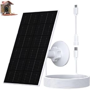 FUTUREZEN 4W Solar Panel for Bird Feeder Camera, USB-C/Micro USB Solar Charger with IP66 Waterproof, 360° Adjustable Mount, 9.8FT Cable in Saudi Arabia