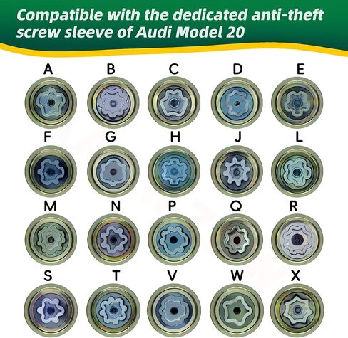 #F/806 for Audi Wheel Locking nut Key Compatible with Audi A3 A4 A5 A6 A8 Q3 Q5 Q7 Wheel Lock Key,Anti-Theft Lug Nut Removal Tool in Saudi Arabia