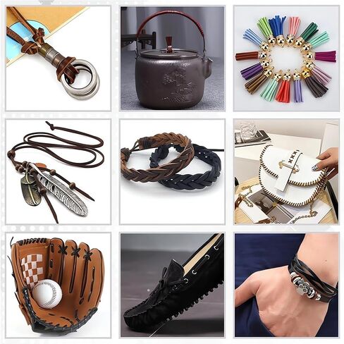 GORGECRAFT 5m Black Leather Cord 3mm Wide Genuine Leather Strings 3mm Thick Flat Cowhide Strips Braiding Beading Thread Rope for Bracelets Necklace Jewellery Making Boot Lace Belts DIY Crafts in Saudi Arabia
