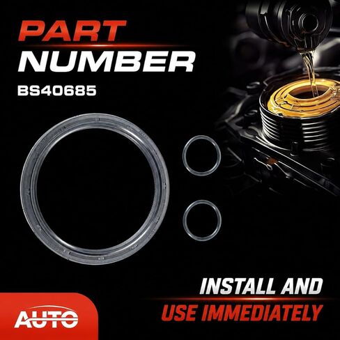 Engine Rear Main Crankshaft Seal Kit BS40685 Compatible with 2004-2005 Saturn Vue,2010-2013 Acura ZDX RLX TLX RDX MDX in Kuwait