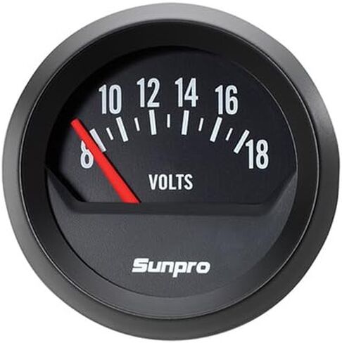 Sunpro CP8215 StyleLine Voltmeter - Black Dial in Saudi Arabia