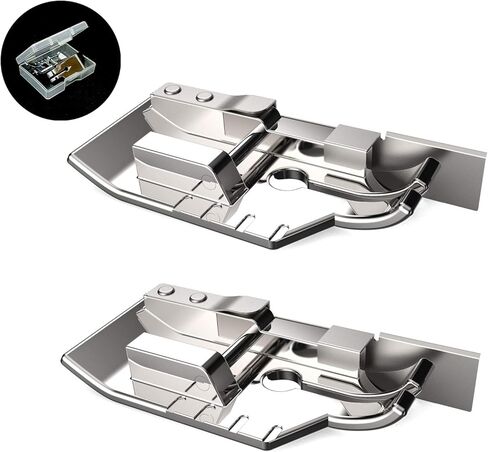 2PCS 1/4'' Snap-On Foot w/Guide for All Low Shank Sewing Machines, Ideal for Quilting, Patchwork & Piecing, Fits Babylock, Brother, Janome, Singer, Juki & More in Saudi Arabia