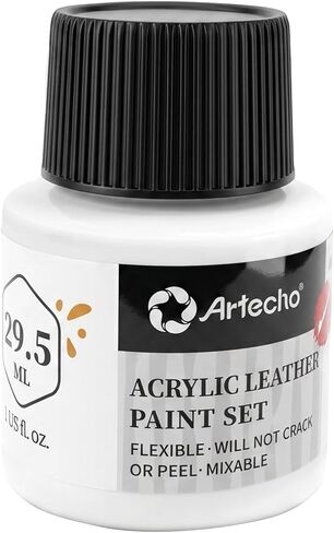 Artecho Black Acrylic Leather Paint 1oz, Leather Paint for Shoes, Sneakers, Boots, Bags, Sofa, Jackets, and Furniture – Will Not Crack or Peel, Mixable in Saudi Arabia