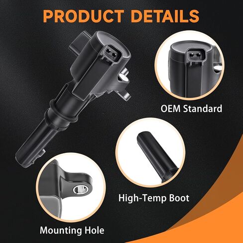 8PCS Ignition Coil Pack Compatible with 4.6L 5.4L Ford Crown Victoria E-150 Excursion Expedition Explorer F-150 F-250 F-350 Super Duty Mustang E-150 Lincoln, DG508, FD504, FD503, FD493 in Saudi Arabia