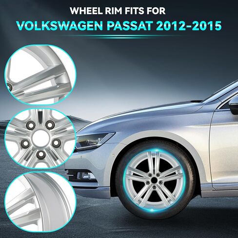 New Single 18x8 inch 18 Inch 18x8" Premium Aluminum Alloy Wheel Rim Fits for Volkswagen Passat 2012 2013 2014 2015, OEM Design Replacement Rim, ALY69929U20N in Saudi Arabia