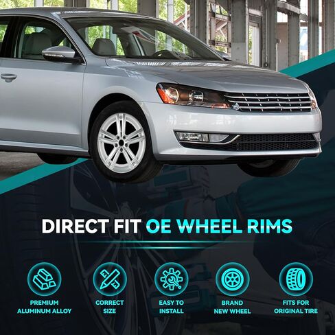 New Single 18x8 inch 18 Inch 18x8" Premium Aluminum Alloy Wheel Rim Fits for Volkswagen Passat 2012 2013 2014 2015, OEM Design Replacement Rim, ALY69929U20N in Saudi Arabia