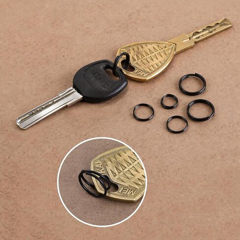 15PCS Titanium Key Rings, 10/12/15mm Lightweight Small Key Rings, Durable Black Keychain Rings for Keys, Necklaces, Jewelry Attachment in Saudi Arabia