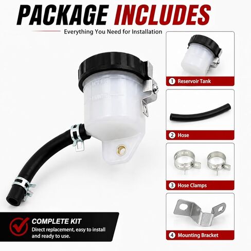 Brake Fluid Reservoir Tank with Hose for Kawasaki Ninja ZX6R ZX7R ZX10R ZX14R Z1000 ZZR600, Front Brake Clutch Master Cylinder Oil Cup Compatible with Suzuki GSXR 600 750 1000 SV650 SV1000 TL1000 in Saudi Arabia