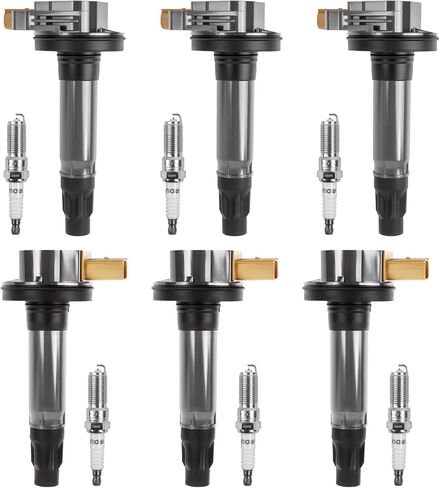 Ignition Coil pack and Iridium Spark Plug Set of 6 3.5L V6 Turbo Compatible with F150 Expedition Explorer Flex Taurus Transit MKS MKT Navigator Replace UF646 DG549 in Saudi Arabia