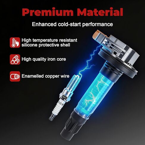 Ignition Coil pack and Iridium Spark Plug Set of 6 3.5L V6 Turbo Compatible with F150 Expedition Explorer Flex Taurus Transit MKS MKT Navigator Replace UF646 DG549 in Saudi Arabia