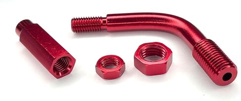 Motorcycle Throttle Cable Ends Adjuster, Aluminum Alloy 90 Degree Bendy Clutch Cable Adjuster Throttle Regulator, Universal M10×1.25 Nut Accelerator Wire Guide for Motorcycle Dirt Bike (Red) in Saudi Arabia