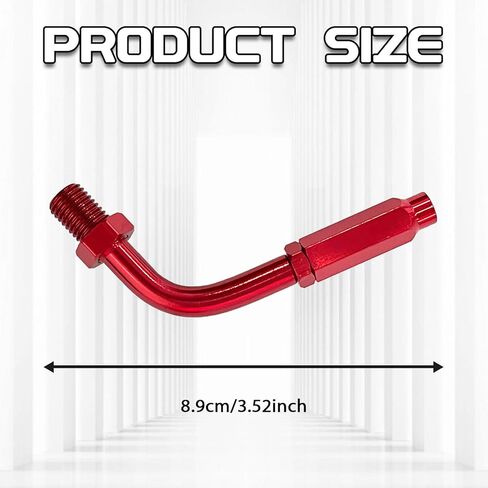Motorcycle Throttle Cable Ends Adjuster, Aluminum Alloy 90 Degree Bendy Clutch Cable Adjuster Throttle Regulator, Universal M10×1.25 Nut Accelerator Wire Guide for Motorcycle Dirt Bike (Red) in Saudi Arabia