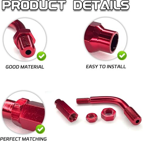 Motorcycle Throttle Cable Ends Adjuster, Aluminum Alloy 90 Degree Bendy Clutch Cable Adjuster Throttle Regulator, Universal M10×1.25 Nut Accelerator Wire Guide for Motorcycle Dirt Bike (Red) in Saudi Arabia
