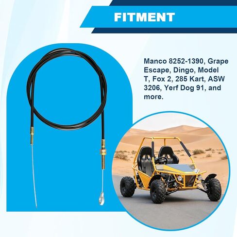 كابل خانق عالمي مقاس 60 بوصة لسيارات Go-Karts والدراجات النارية والدراجات البخارية التي تعمل بالغاز والدراجات الصغيرة ومركبات ATV in Kuwait