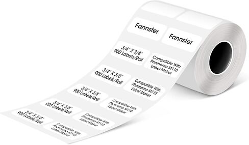 Multi-Purpose White Self-Adhesive Label Paper Compatible with Phomemo M100/M200/M110/M220/M120/M221 Label Printer, 3/4" X 3/8"(20x10mm), 900 Labels/Roll,1 Roll in Saudi Arabia