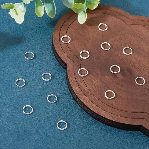 Beadthoven 20pcs 925 Sterling Silver Split Jump Rings 5mm Double Loop Small Key Ring Round Jewelry Open Connectors Findings for Jewelry Making DIY Keychain Necklace Bracelets Crafts in Saudi Arabia
