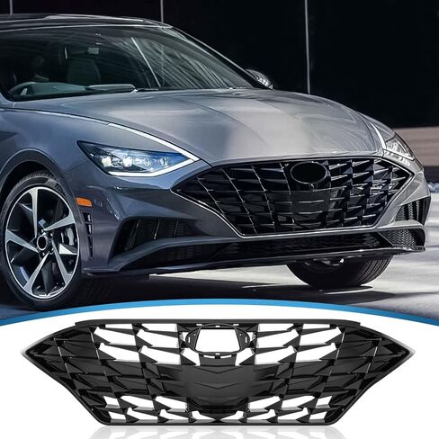 Compatible with 2020-2023 Hyundai Sonata Limited/SEL Frong center Front Bumper Grille Sports Edition,86350-L0700 HY1200230(Without Sensor Hole & Camera Hole) in Saudi Arabia