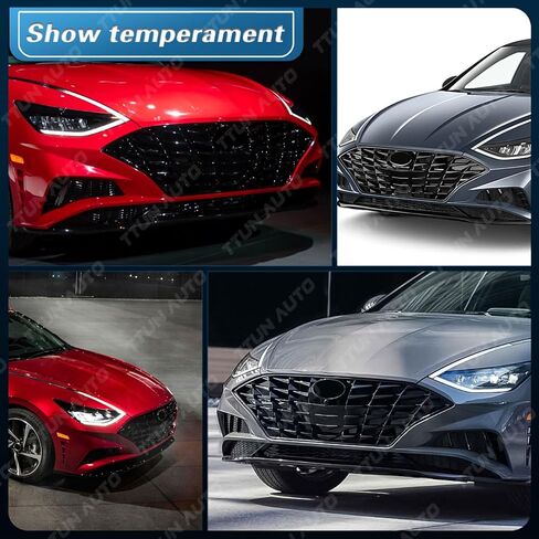 Compatible with 2020-2023 Hyundai Sonata Limited/SEL Frong center Front Bumper Grille Sports Edition,86350-L0700 HY1200230(Without Sensor Hole & Camera Hole) in Saudi Arabia