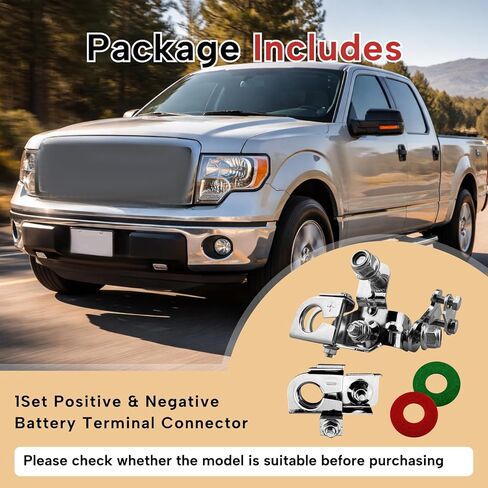Positive & Negative Battery Terminal Connector Replacement Fit for Ford F-150 2011–2017 Fit for Ford Edge 2011–2014 Fit for Lincoln MKX 2011–2015 Battery Cable Terminal Set in Saudi Arabia