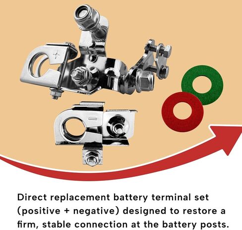 Positive & Negative Battery Terminal Connector Replacement Fit for Ford F-150 2011–2017 Fit for Ford Edge 2011–2014 Fit for Lincoln MKX 2011–2015 Battery Cable Terminal Set in Saudi Arabia