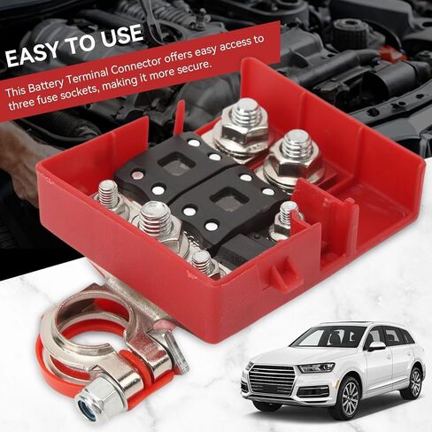 Battery Terminal Fuse Block, 32V 400A Fuse Box Short Circuit Protection Battery Distribution Engine Compartment for Auto Vehicle Marine Car RV Boat Caravans Accessories in Kuwait