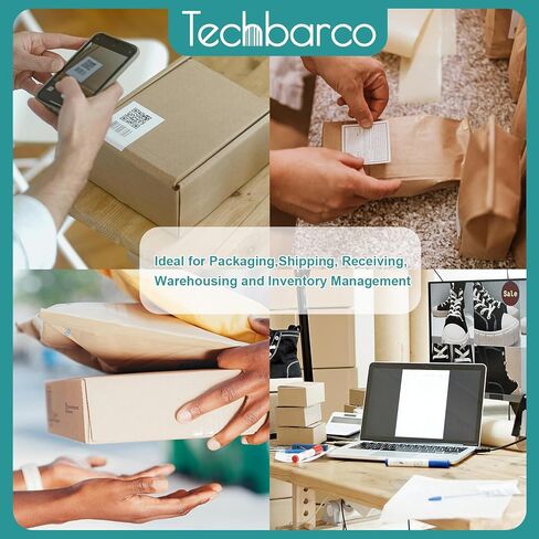 Industrial Thermal Transfer Labels 3x1 for Barcode Shipping, Ribbon Required, 3 Inch Core, 2 Rolls/Case 5100 per Roll, Perforated, Compatible with Thermal Transfer Printers in Saudi Arabia