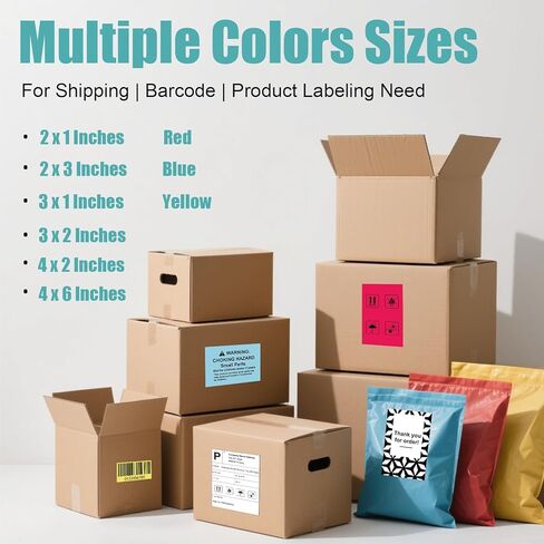 Industrial Thermal Transfer Labels 3x1 for Barcode Shipping, Ribbon Required, 3 Inch Core, 2 Rolls/Case 5100 per Roll, Perforated, Compatible with Thermal Transfer Printers in Saudi Arabia