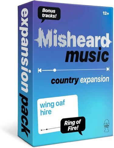 Lucky Egg Misheard Music: Country Expansion – Add-On Card Pack for The Original Misheard Music Game, 100 Country Lyrical Nonsense Cards, Base Game Required in Saudi Arabia