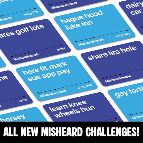 Lucky Egg Misheard Music: Country Expansion – Add-On Card Pack for The Original Misheard Music Game, 100 Country Lyrical Nonsense Cards, Base Game Required in Saudi Arabia