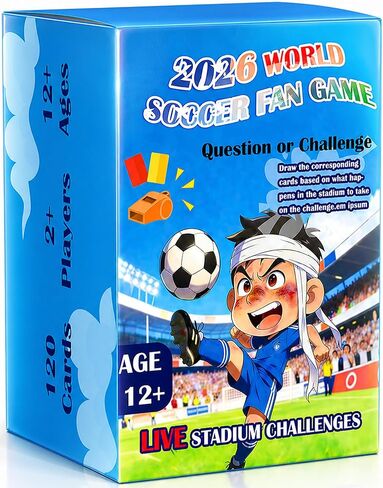 2026 World Soccer Party Game – Interactive Truth or Dare Card Game for Live Match Watch Parties, 120 Football Challenge & Question Cards for Family & Friends, 2+ Player in Saudi Arabia