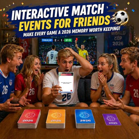 2026 World Soccer Party Game – Interactive Truth or Dare Card Game for Live Match Watch Parties, 120 Football Challenge & Question Cards for Family & Friends, 2+ Player in Saudi Arabia
