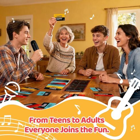 2026 Grab Microphone Game with Real Microphone, 2-10 Players -Singing Party Game for Adults, Family, Teens, 250 Lyric Challenge(135 Cards), Fun Music Mic for Games Night, Christmas, Birthday Party in Saudi Arabia