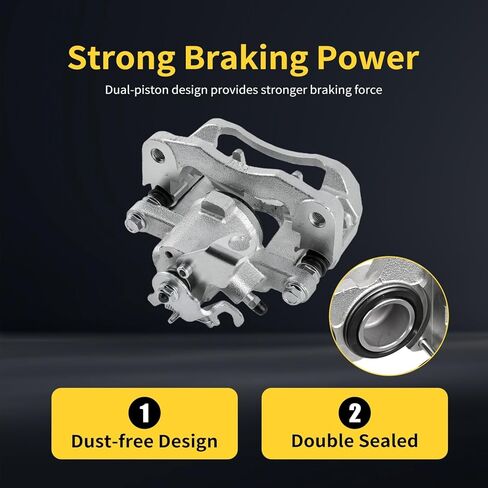 Rear Left Brake Caliper Fit for Chrysler Town & Country 2008-2012, Dodge Grand Caravan 2008-2012, Volkswagen Routan 2009-2012 18-B5081 in Kuwait