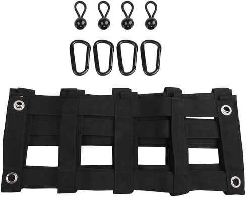 Heavy Duty Tailgate Net 60 x 18 Inches Pickup Truck Bed Accessory with Carabiner Hooks for Chevrolet for SILVERADO for Ford F-150 for GMC for Dodge for RAM in Saudi Arabia