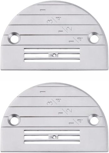 2Pcs E14 Industrial Sewing Machine Needle Plate, E Type Compatible with Juki DDL-8700 5550 Brother DB2-B735 Singer Jack, Steel Throat Plate with Seam Guide Markings for Single Needle Lockstitch in Kuwait