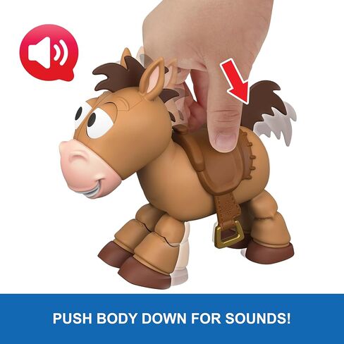 Mattel Disney and Pixar Toy Story Posing Horse Figure with Sounds, Lil Partner Bullseye Touch Activated Play Positions in Kuwait