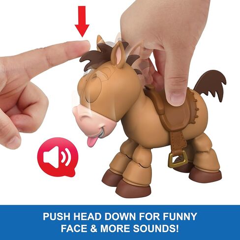 Mattel Disney and Pixar Toy Story Posing Horse Figure with Sounds, Lil Partner Bullseye Touch Activated Play Positions in Kuwait