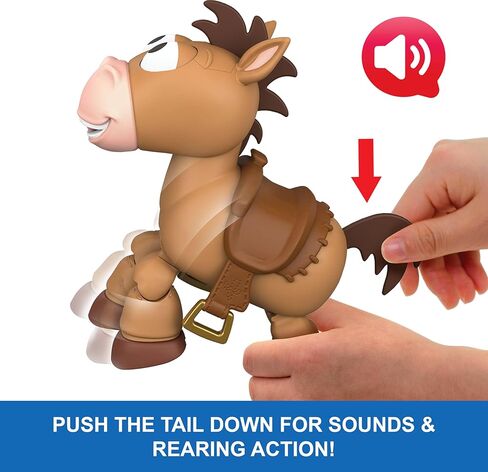 Mattel Disney and Pixar Toy Story Posing Horse Figure with Sounds, Lil Partner Bullseye Touch Activated Play Positions in Kuwait
