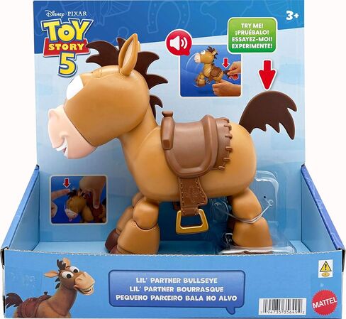 Mattel Disney and Pixar Toy Story Posing Horse Figure with Sounds, Lil Partner Bullseye Touch Activated Play Positions in Kuwait