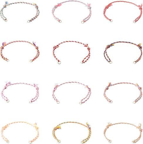 Kissitty 30Pcs Waxed Polyester Cord Adjustable Bracelet,Braided Adjustable Cord for Bracelet,Semi Finished Friendship Bracelet String,Knot Rope Handmade Braid String for Jewelry Making DIY Craft in Kuwait