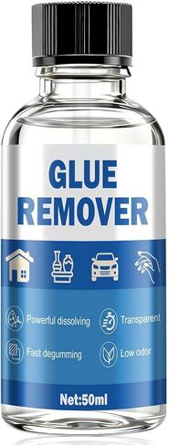 kuailaya Glue Remover, Adhesive Remover Glue Removal with Precision Brush Highly Efficient and Fast Dissolution Low Odor Substrate Safe for Metal Plastic Wood Glass, Transparent 50ml in Saudi Arabia
