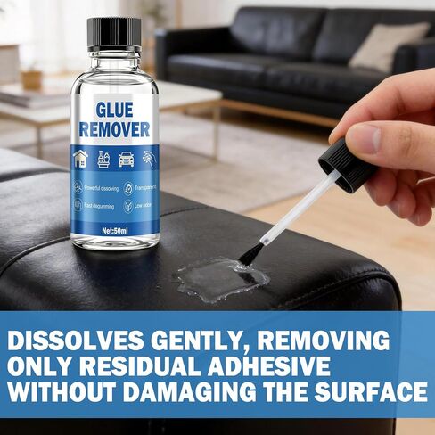 kuailaya Glue Remover, Adhesive Remover Glue Removal with Precision Brush Highly Efficient and Fast Dissolution Low Odor Substrate Safe for Metal Plastic Wood Glass, Transparent 50ml in Saudi Arabia
