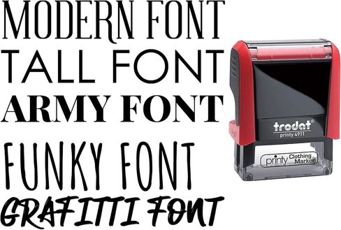 Custom Clothing Stamp | Personalized Fabric Stamp | Self Inking Stamp for Clothing, Black Waterproof Name Stamp Camp Stamp, School Uniforms in Kuwait