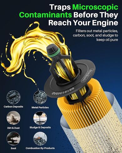 Premium-Synthetic 20K Oil Filter for Jeep & Dodge & Chrysler & Ram & Volkswagen Models - Wrangler, Gladiator, Durango, Charger, Journey - Please Verify Part Number Before Installation in Kuwait