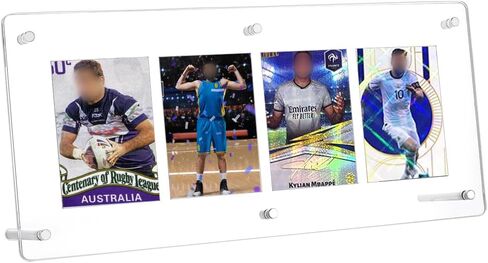 PH PandaHall 4-Slot Acrylic Trading Card Display Case Clear Baseball Cards Display Frame Collectibles Sports Card Stands Cards Displaying Wall with Screw for Pictures Photo Storage Displaying in Kuwait