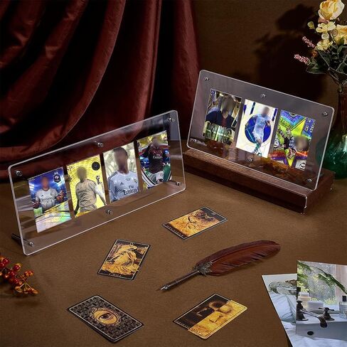 PH PandaHall 4-Slot Acrylic Trading Card Display Case Clear Baseball Cards Display Frame Collectibles Sports Card Stands Cards Displaying Wall with Screw for Pictures Photo Storage Displaying in Kuwait