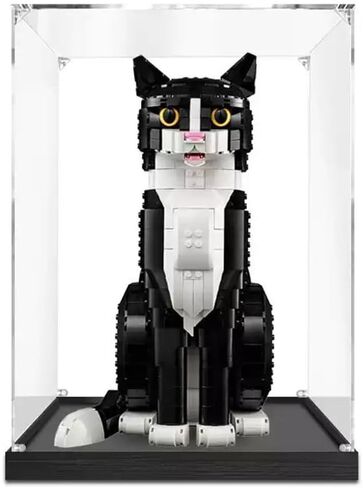 3MM Acrylic Display Case for LEGO 21349 Tuxedo Cat & 21376 Orange Cat Display Box,Dustproof Clear Display Case Compatible with Lego 21349 &21376 (Not Include The Model) in Saudi Arabia